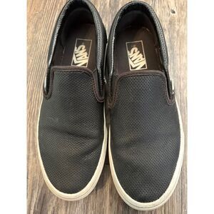 Women's Vans Classic Slip-On Perforated Leather Shoe 8.5